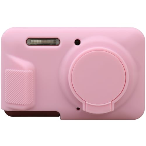 Elonbo Case for Kodak PIXPRO FZ55 Digital Camera, Kodak FZ55 Vlogging Camera Soft Silicone Case, Rubber Protective Cover, Anti-Scratch Skin Sleeve with Detachable Lens Cover, Pink - Image 1