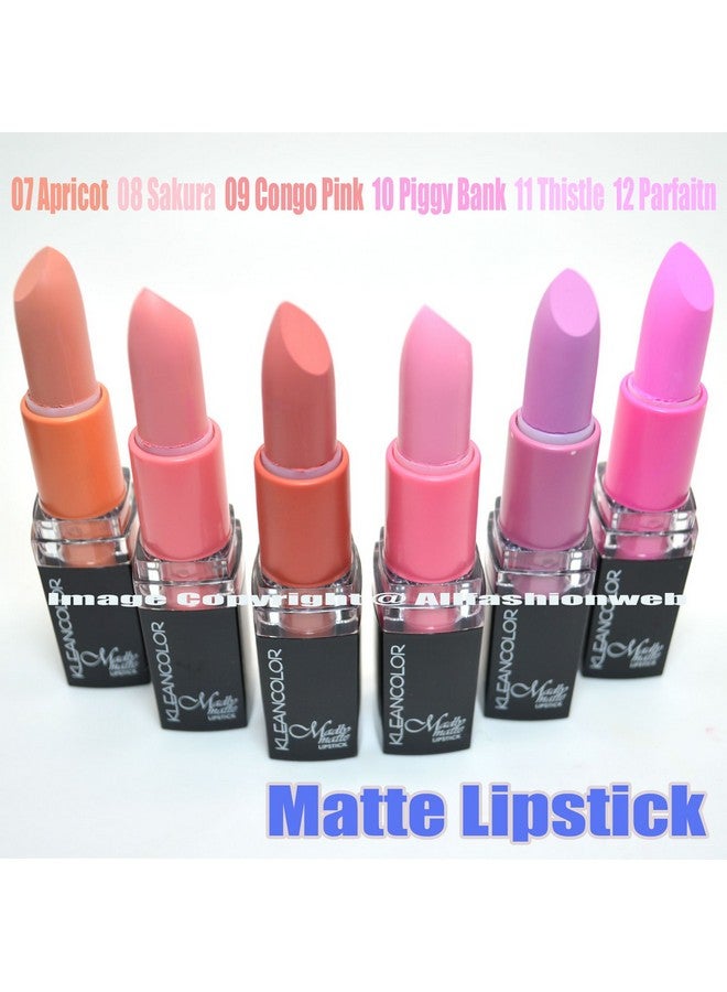 KLEANCOLOR 6 MADLY MATTE LIPSTICK SET BOLD VIVID PINK APRICOT LIP STICK + FREE EARRING - Image 3
