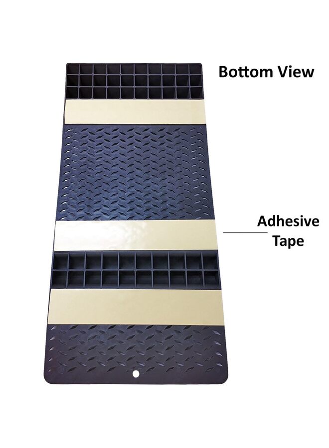 2PCS Plastic Parking Mat Guides for Garage Vehicles, Antiskid Car Park Aid - Gray - Image 3