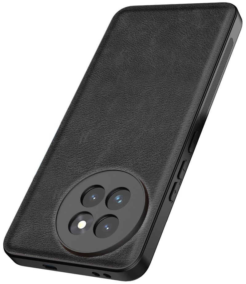 Kapa Tux Leather Back Cover for Xiaomi 14 Civi | Slim Shockproof Camera Protection Bumper Case (Black) - Image 1