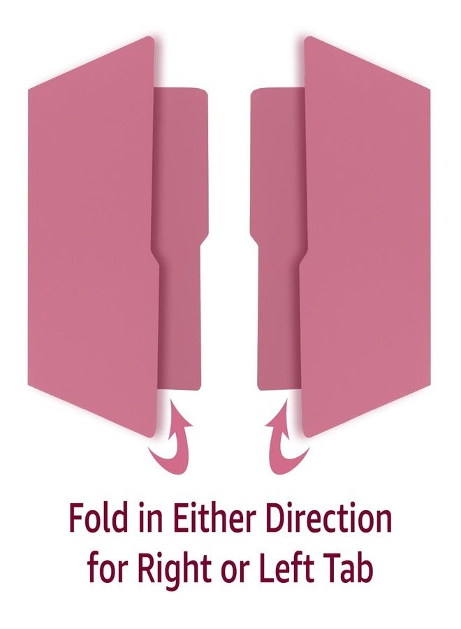 UOFFICE File Folder, Letter Size, 1/2 Cut Tab, 25 Pack (Pink) - Image 5