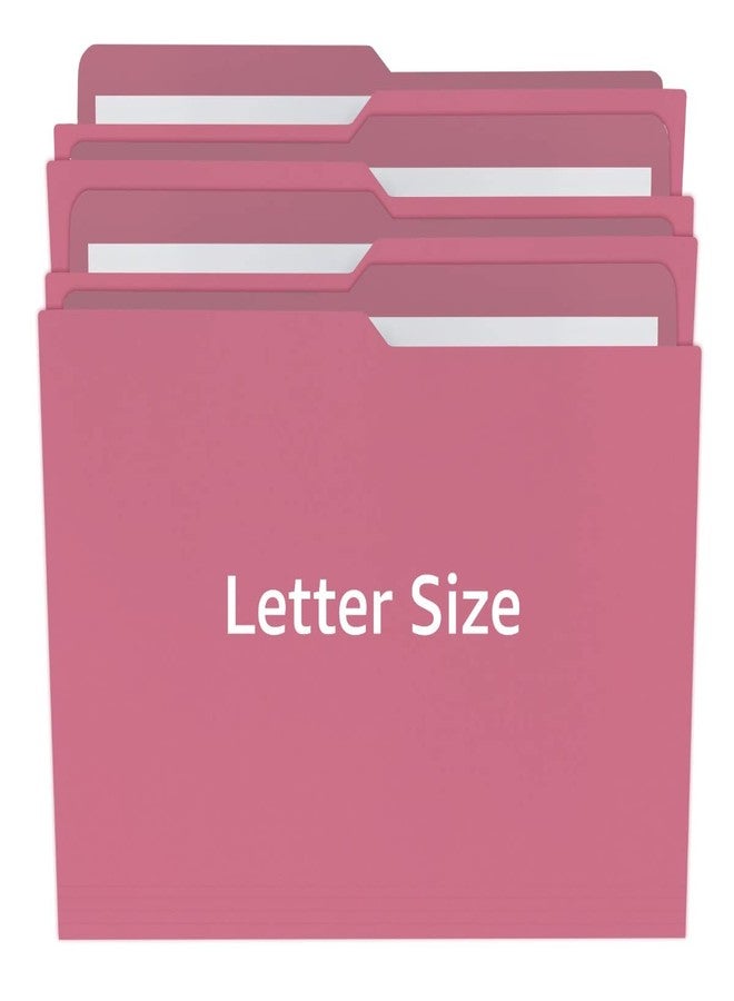 UOFFICE File Folder, Letter Size, 1/2 Cut Tab, 25 Pack (Pink) - Image 2