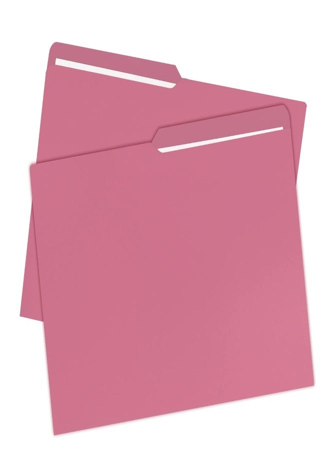 UOFFICE File Folder, Letter Size, 1/2 Cut Tab, 25 Pack (Pink) - Image 1