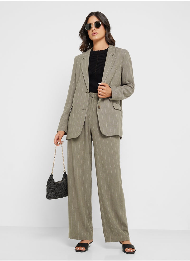 VERO MODA Oversized Fit Linen Blazer  - Image 4