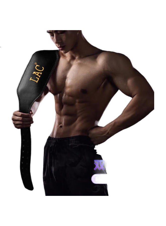 Lac Leather Fitness Waist Belt, Squat Fitness Exercise Back Support, For Men And Women, Weightlifting Deadlift Strength Training, Back Width 10.5Cm, Size M - Image 1