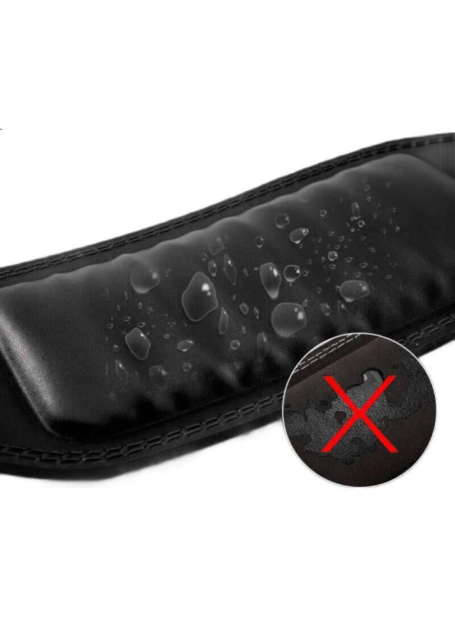 Lac Leather Fitness Waist Belt, Squat Fitness Exercise Back Support, For Men And Women, Weightlifting Deadlift Strength Training, Back Width 10.5Cm, Size M - Image 2