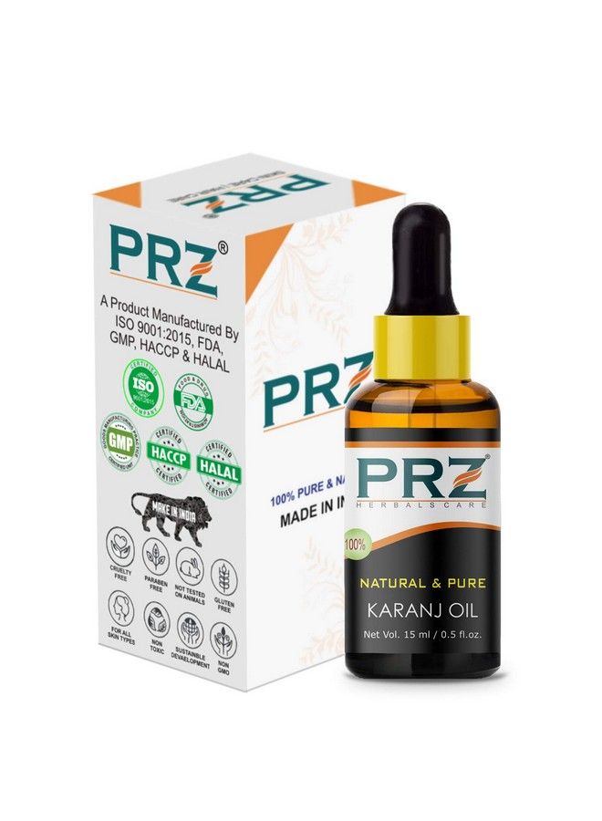 PRZ Karanj Seed Cold Pressed Carrier Oil Pure Natural Therapeutic Grade Oil For Skin Care & Hair Care 15 Ml - Image 3