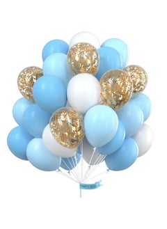 Blue And White Balloons 70 Pcs 12 Inch Sky Blue Balloons Baby Blue Balloons White Balloons Gold Confetti Balloons Boy Baby Shower Decorations For Blue Baby Shower Boy Birthday Toddler Party - pzsku/ZE8F8FAB9F3E743385D8AZ/45/_/1720769644/f6936eca-d5ed-484b-8412-7606d8b33b3a