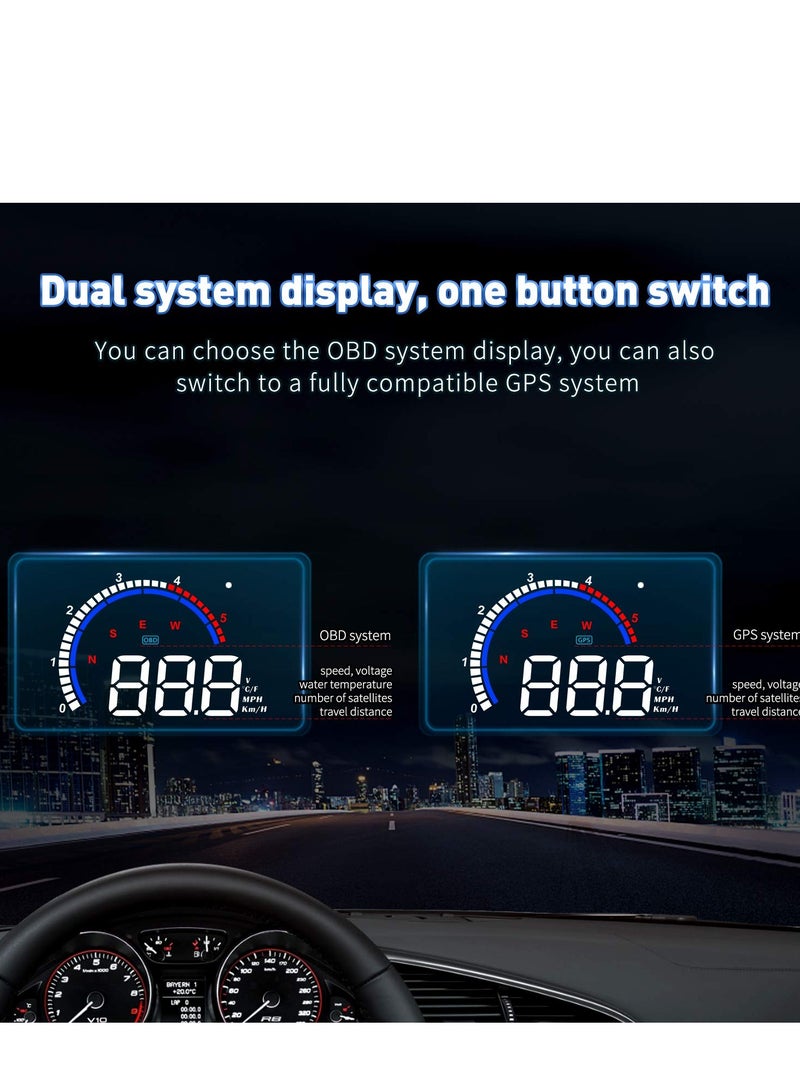 جولف لينك شاشة عرض أمامية GULFLINK (HUD) عداد سرعة السيارة M13 PLUS - Image 3