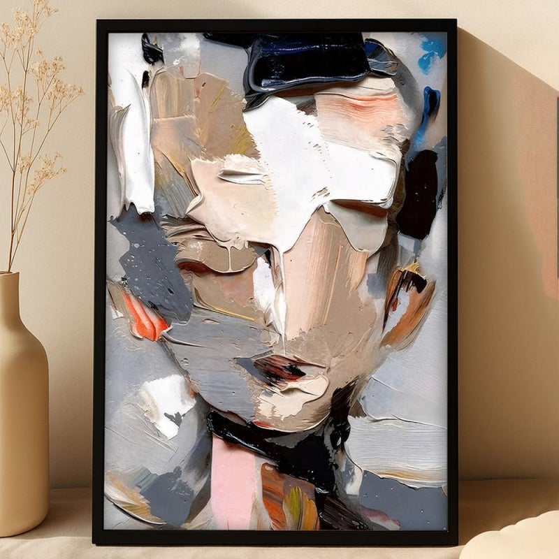 Marktna Luxury canvas print with abstract design and hollow frame, size (40×60), one piece - Image 2