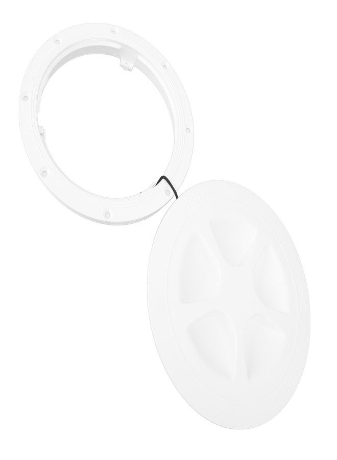 6 Inch Boat Deck Plate Round Circular Type Inspection Deck Plate Lid Detachable Cover for Marine Yacht Kayak White - Image 3