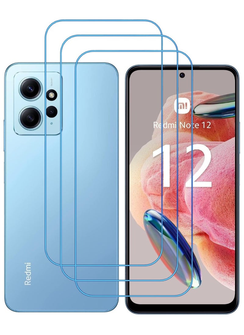 ACLIX 3 Pieces Antistatic ESD Dustproof Premium Quality High Definition Clear Tempered Glass Screen Protector Designed For Xiaomi Redmi Note 12 - Image 1