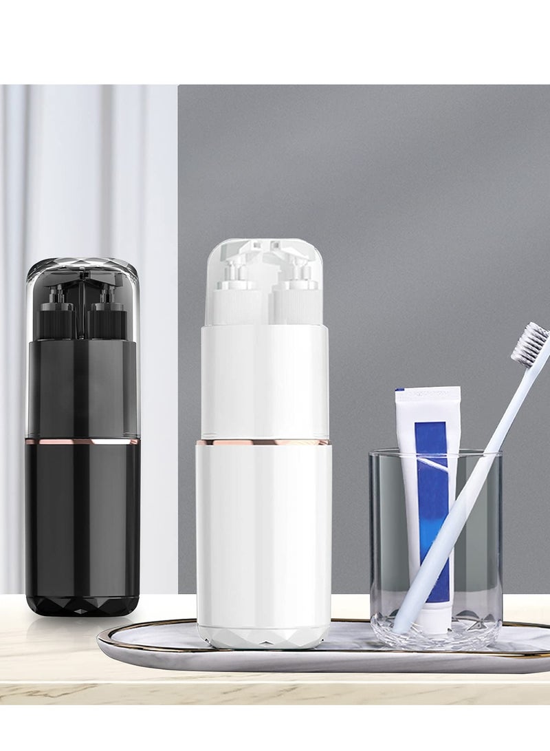 SYOSI 5 in 1 Travel Toothbrush Case with Lid Portable Travel Toothbrush Holder Toiletry Cup Travel Camping School Toothbrush Travel Container Travel Wash Set  - Image 3