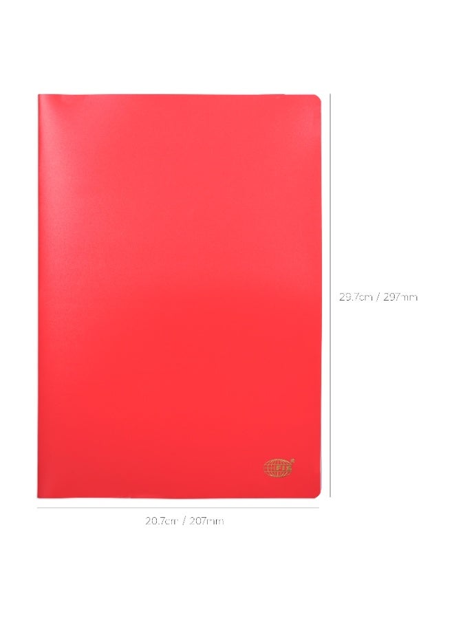 FIS Notebook, Soft Cover PP Materials, Size A4(210x297mm), Plain White Paper, 80 Sheets, 160 Pages, 2 Round Edges, Packet of 5 Pieces, Neon Red Color-FSNBA4PLPPNRE - Image 5