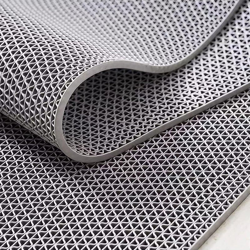 WochiTV Non Slip Drainage Mats PVC Pool Floor Mat 0.23'' Thick Outdoor Indoor Parking Space Mat for Bathroom Garage Basement Backyard Commercial Kitchen 3x3.3Ft, Grey - Image 1