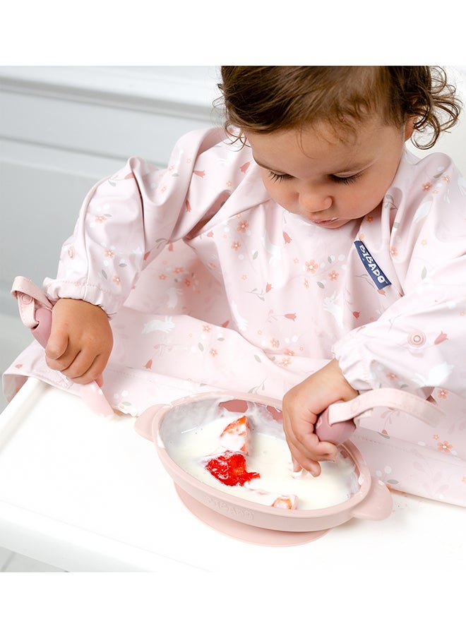 bibado Silicone Suction Bowl, Helps Babies To Grips With Scooping And Independent Feeding Suitable For 6 Months To 3 Years - Blush  - Image 5