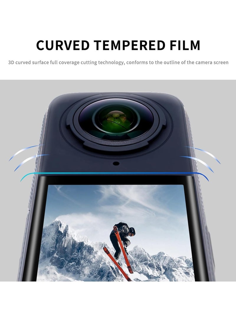 2 Pack Tempered Glass Screen Cover for Insta 360 X5/X4 Action Camera Accessories,Ultra HD,9H Hardness,Scratch Resistant - Image 3