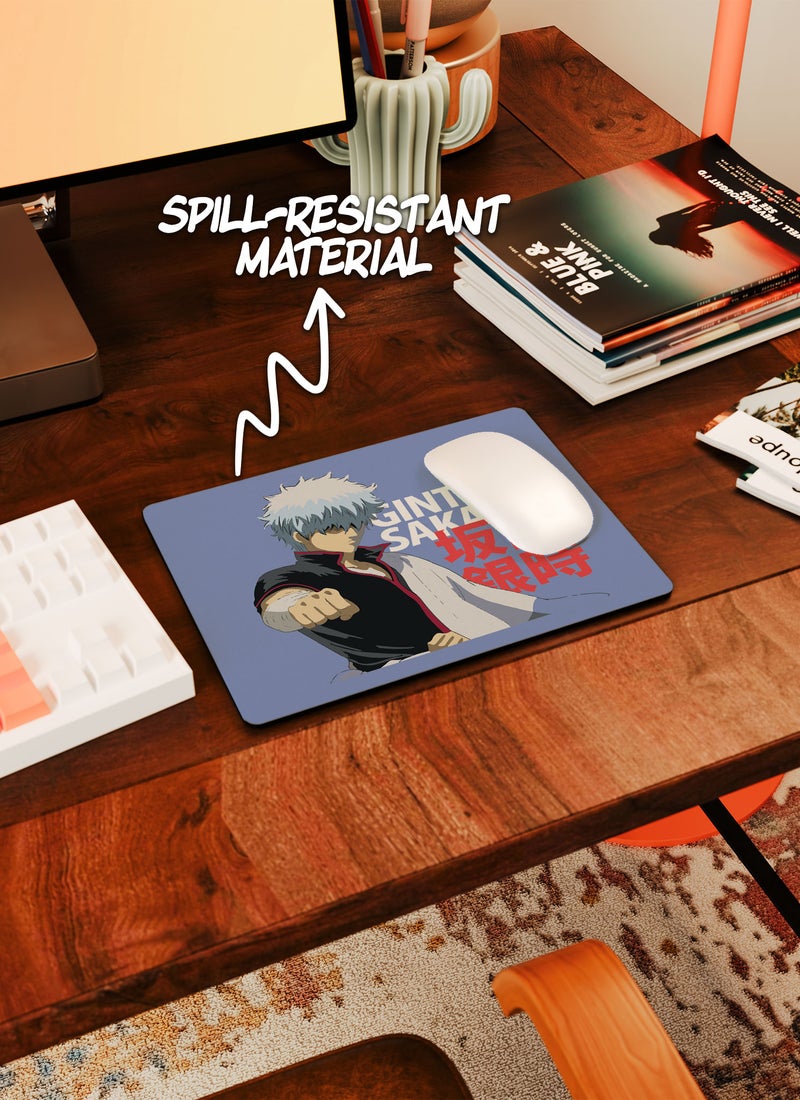 LOUD UNIVERSE Gintama Jar Gintoki Sakata Design Non-Slip Rubber Base Mouse Pad Print Gintama Rectangular Desk Mouse Pad Gintoki Fan Anime Character Fan- - Image 5