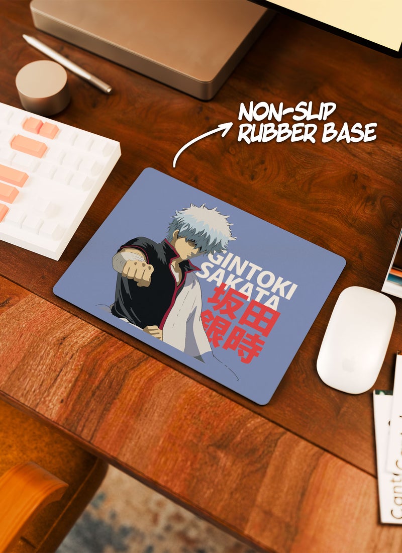 LOUD UNIVERSE Gintama Jar Gintoki Sakata Design Non-Slip Rubber Base Mouse Pad Print Gintama Rectangular Desk Mouse Pad Gintoki Fan Anime Character Fan- - Image 3