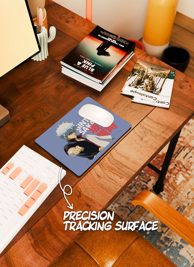 LOUD UNIVERSE Gintama Jar Gintoki Sakata Design Non-Slip Rubber Base Mouse Pad Print Gintama Rectangular Desk Mouse Pad Gintoki Fan Anime Character Fan- - Image 4
