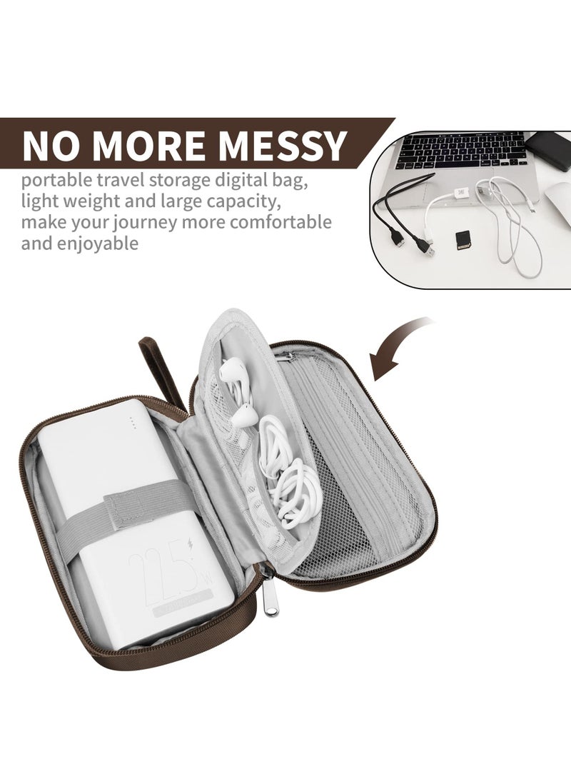 KASTWAVE Travel Cable Organizer Bag Pouch - Waterproof Portable All-in-One Electronic Accessories Carry Case for Cables Chargers Phones Hard Drives SD Cards  - Image 2