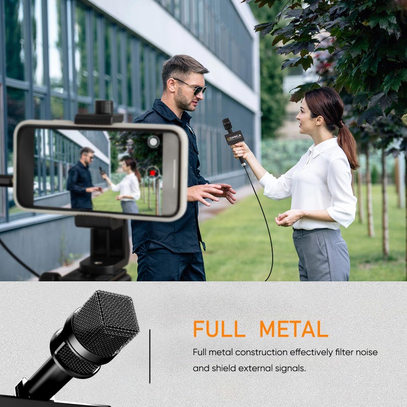 COMICA HRM-S Handheld Interview Microphone for Smartphone, 3.5mm TRRS Cardioid Condenser Reporter Mic for Video Recording, Interview, Speech, Vocal - Image 5