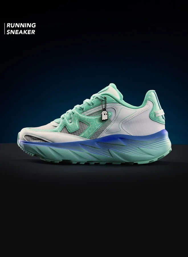 The Souled Store  The Souled Store Men MACH 1 Colourblocked Sea Green Low Top Sneakers  | Best Price UAE