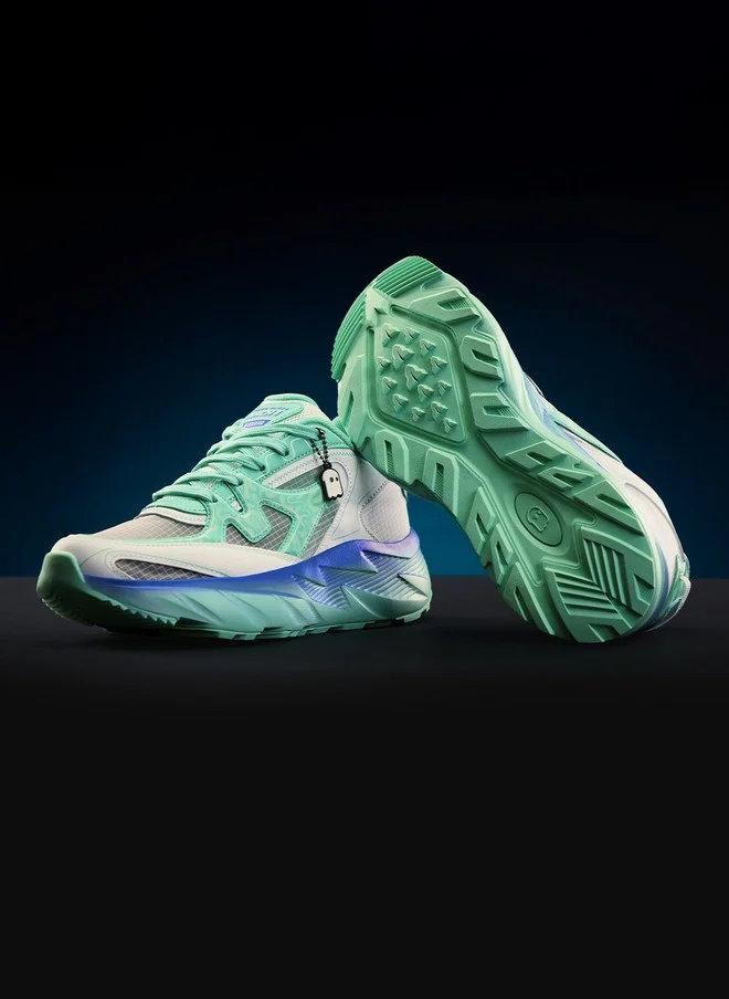 The Souled Store  The Souled Store Men MACH 1 Colourblocked Sea Green Low Top Sneakers  | Best Price UAE