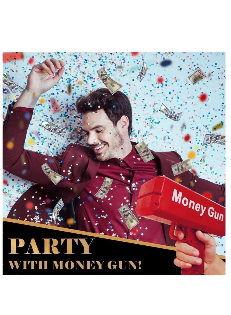 Super Money Guns Day Playing Spary Money Gun Make it Rain Toy Gun, Gun Fake Bill Dispenser Money Shooter Toy - Image 3