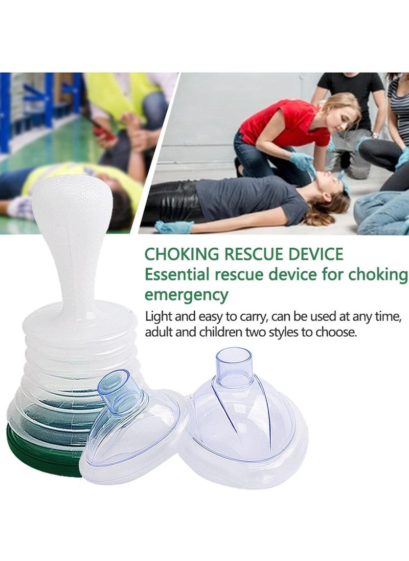 Choking Rescue Device,Professional Choking Emergency Device for Adult and Children,Suction Anti Choking Device, 2 Different Size Masks, Emergency Device (Yellow)