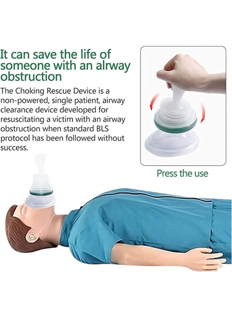 Choking Rescue Device,Professional Choking Emergency Device for Adult and Children,Suction Anti Choking Device, 2 Different Size Masks, Emergency Device (Yellow)
