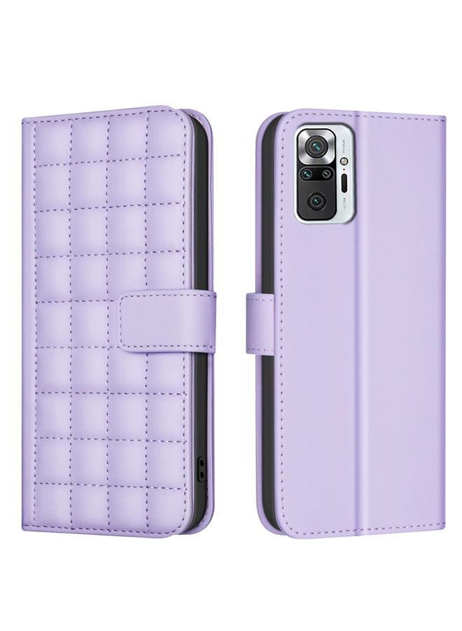 S-TOP Case For Redmi Note 10 Pro / Note 10 Pro Max Square Texture Leather Phone Case - Image 1