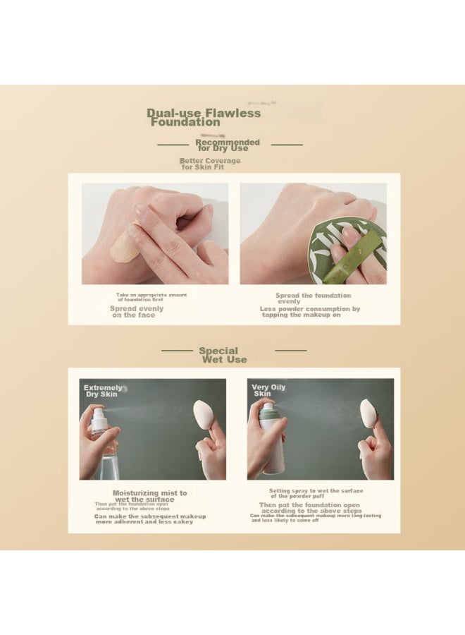 الخالدون Amortals Powder Puff Cotton Candy Makeup Sponge، للاستخدام المزدوج في التطبيق الجاف والرطب، مقاوم لامتصاص البودرة، عبوة مجمعة من 5، هدية عطلة - Image 3