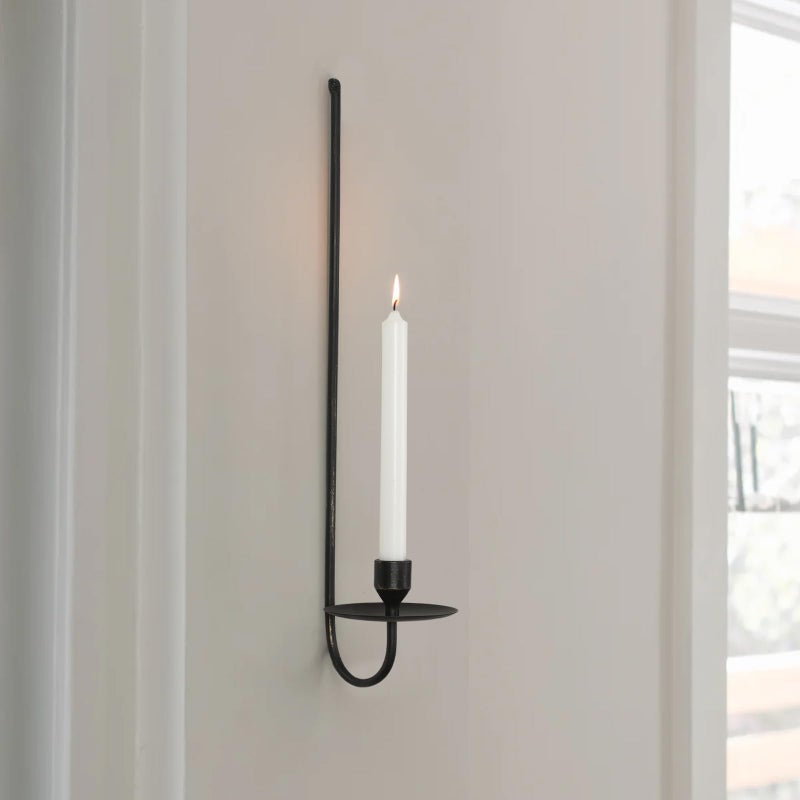 SUJUN 24.8" Iron Metal Wall Candle Sconce Holder, Set of 2 Wall Mount Candle Holders Modern Wall Candle Sconces Hanging for Living Room Farmhouse Fireplace Wedding - Image 3