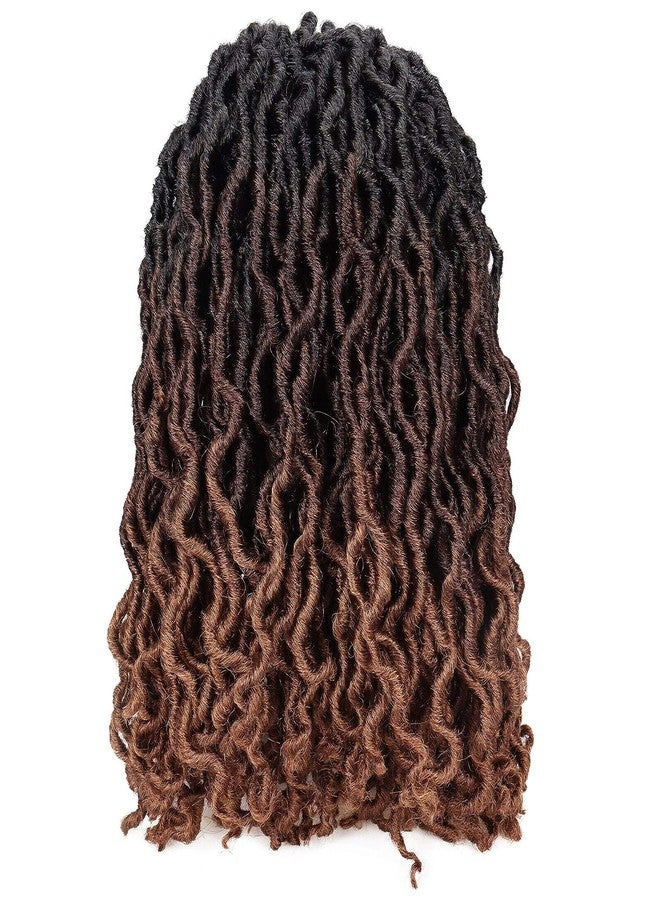 ريتزكارت وصلات شعر كروشيه من Goddess Faux Locs، خصلات ناعمة ذات حلقات مسبقة مع أطراف مجعدة (مزيج من البني والأسود الذهبي) - Image 5