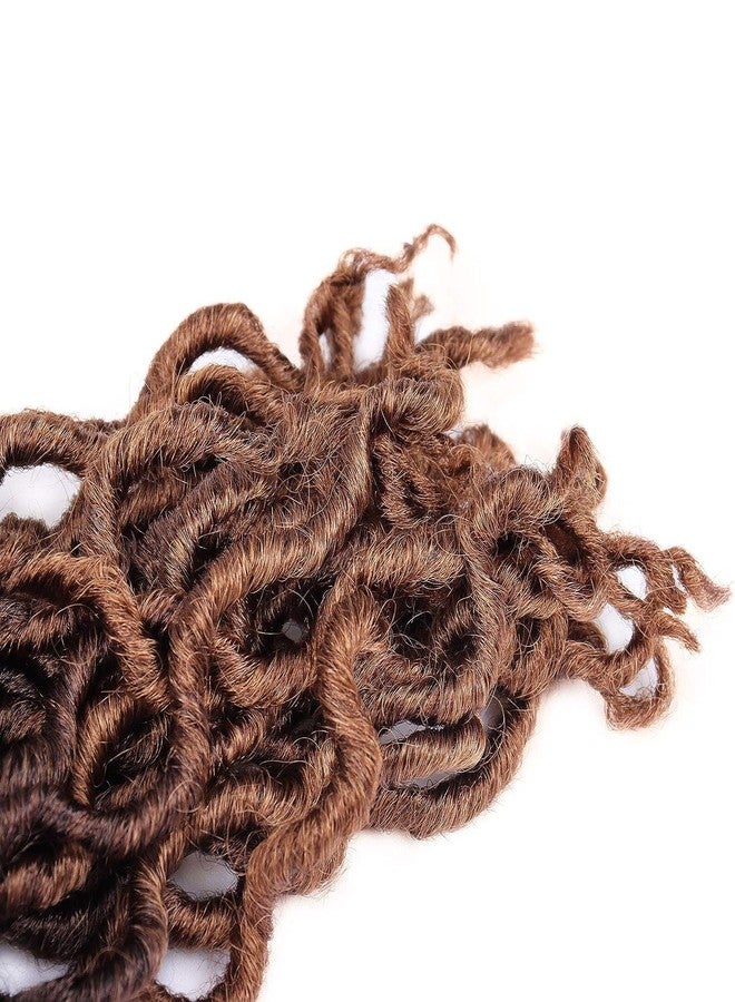 ريتزكارت وصلات شعر كروشيه من Goddess Faux Locs، خصلات ناعمة ذات حلقات مسبقة مع أطراف مجعدة (مزيج من البني والأسود الذهبي) - Image 4