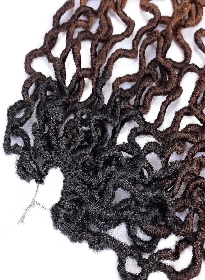 ريتزكارت وصلات شعر كروشيه من Goddess Faux Locs، خصلات ناعمة ذات حلقات مسبقة مع أطراف مجعدة (مزيج من البني والأسود الذهبي) - Image 3