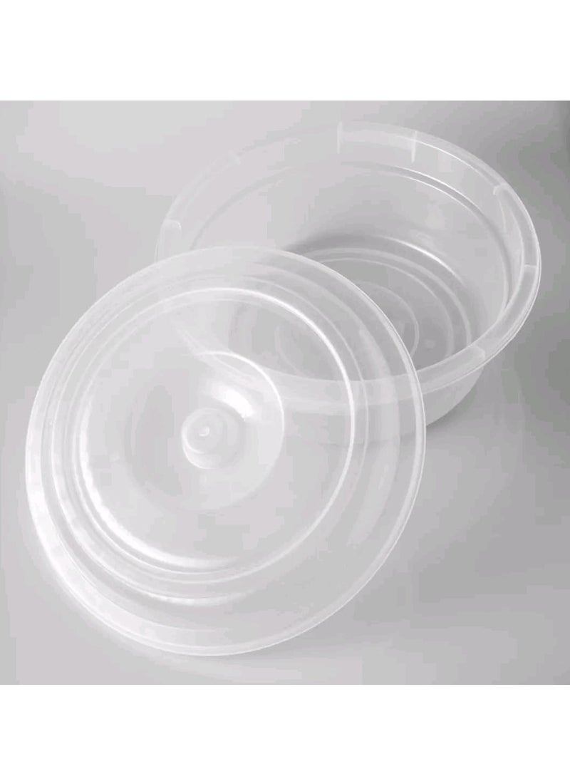 Generic Plastic Food Container with Lid, Clear 30x15  - Image 1