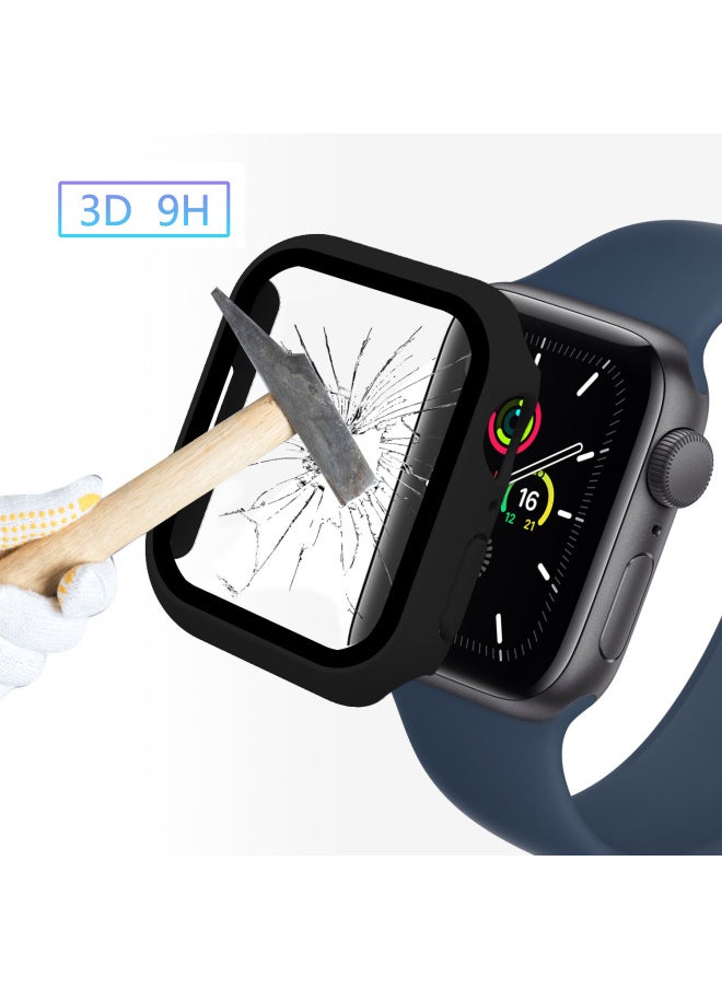 Generic - Suitable For Iwatch9 Watch Protective Shell PC Hard Shell Tempered Film Integrated Protective Cover 8/7/6 For Apple Watch Case-Color:Khaki-Exterior Dimension:45mm(7 Generations With Keys) - Image 1