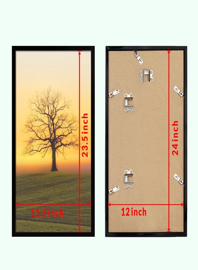 Veleclo 12x24 Picture Frame for Wall Display, 12x24 Black Picture Frame with Shatter Resistant Plexiglass, Stable and Sturdy 12 x 24 Poster Frame for Wall Display, Handpicked Gift Collection, 1 Pack - Image 3