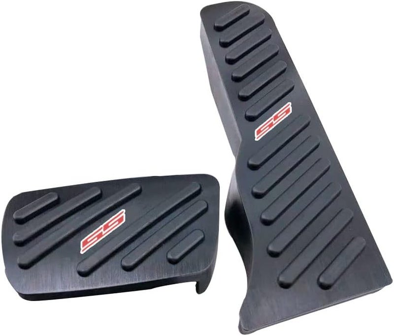 BOYOUS 2PCS Aluminum Alloy Anti-Slip Brake and Accelerator Pedal Pads Cover Set for Chevrolet Camaro 2016-2023 - Image 1