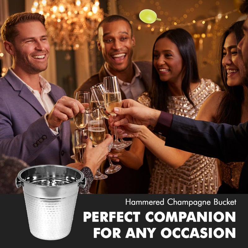 Chef Craft دلو الشمبانيا المطرق من شيف كرافت. 4 كوارت. من الفولاذ المقاوم للصدأ - Image 5