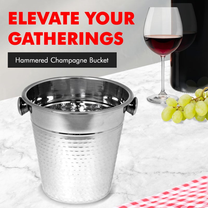 Chef Craft دلو الشمبانيا المطرق من شيف كرافت. 4 كوارت. من الفولاذ المقاوم للصدأ - Image 2