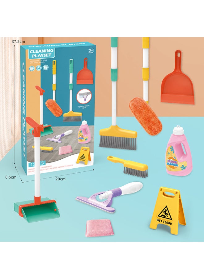 Play House Cleaning Toys Suit Children's Mop Cleaning Tools Cleaning Household Sweeper-Color:388-5 Configuration As Shown In The Figure 【15PCs】】 - Image 5