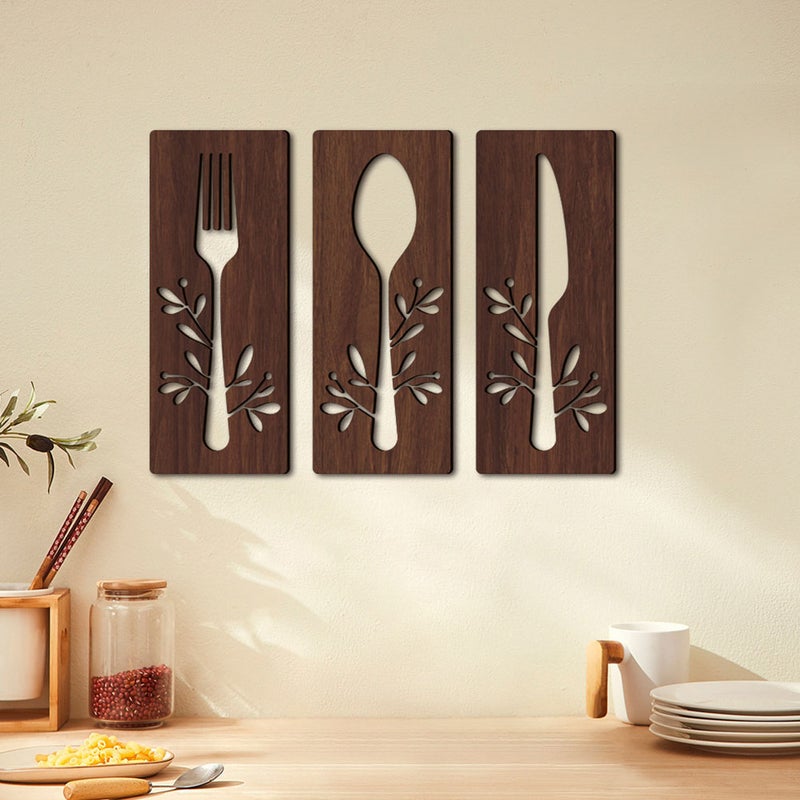 1 Set Fork Spoon Cutter Sign Wall Decor Cutout Wall Decor for Home Dining Room Restaurant - Image 5