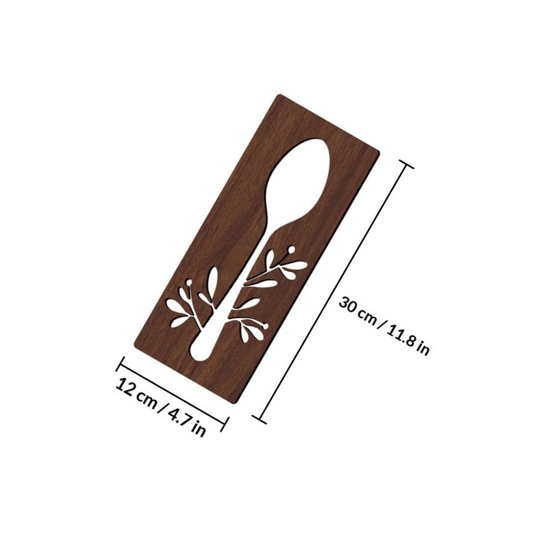 1 Set Fork Spoon Cutter Sign Wall Decor Cutout Wall Decor for Home Dining Room Restaurant - Image 2