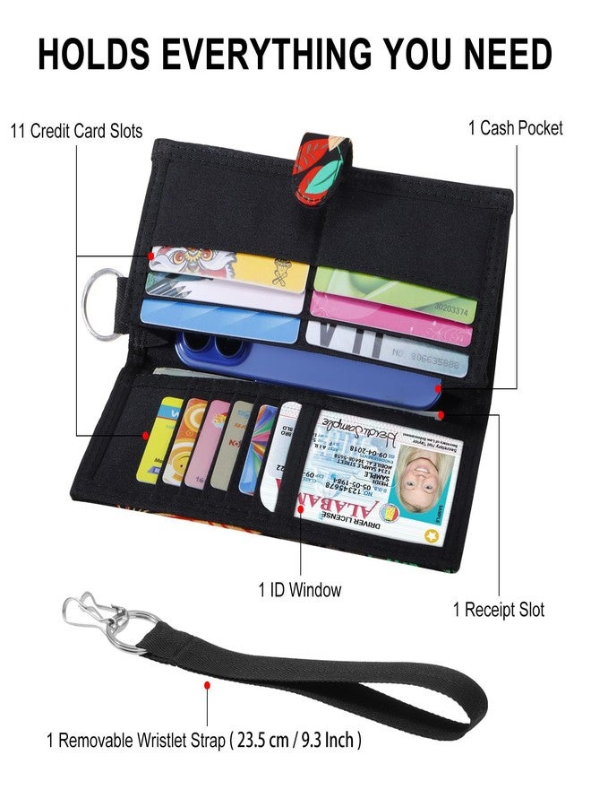 XEYOU Women's Wallet RFID Blocking Credit Card Holder Wallet Large Capacity Wristlet Canvas Wallets Purse - Image 4