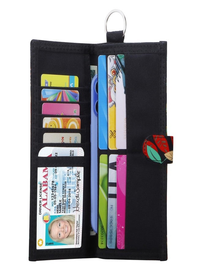 XEYOU Women's Wallet RFID Blocking Credit Card Holder Wallet Large Capacity Wristlet Canvas Wallets Purse - Image 5