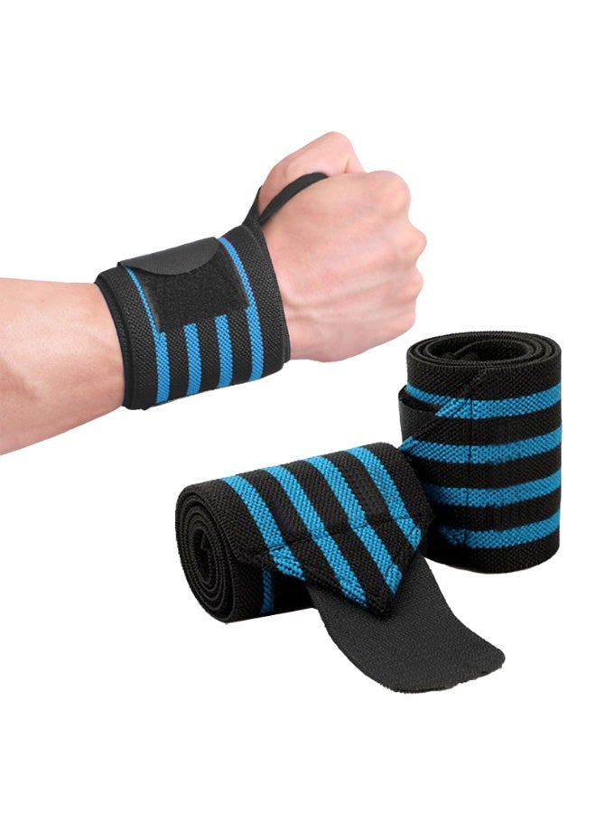 Generic 2 PCS Men Women Wrist Wraps for Weightlifting with Thumb Loop,Wrist Support Braces for Gym Workouts,Professional Grade Wristbands,Cross Training - Image 1