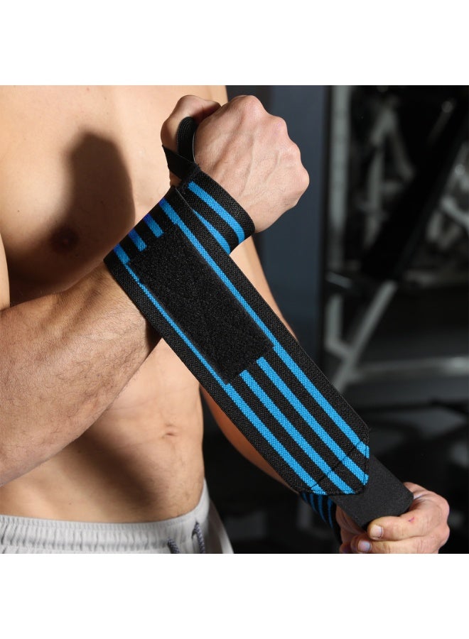 Generic 2 PCS Men Women Wrist Wraps for Weightlifting with Thumb Loop,Wrist Support Braces for Gym Workouts,Professional Grade Wristbands,Cross Training - Image 2